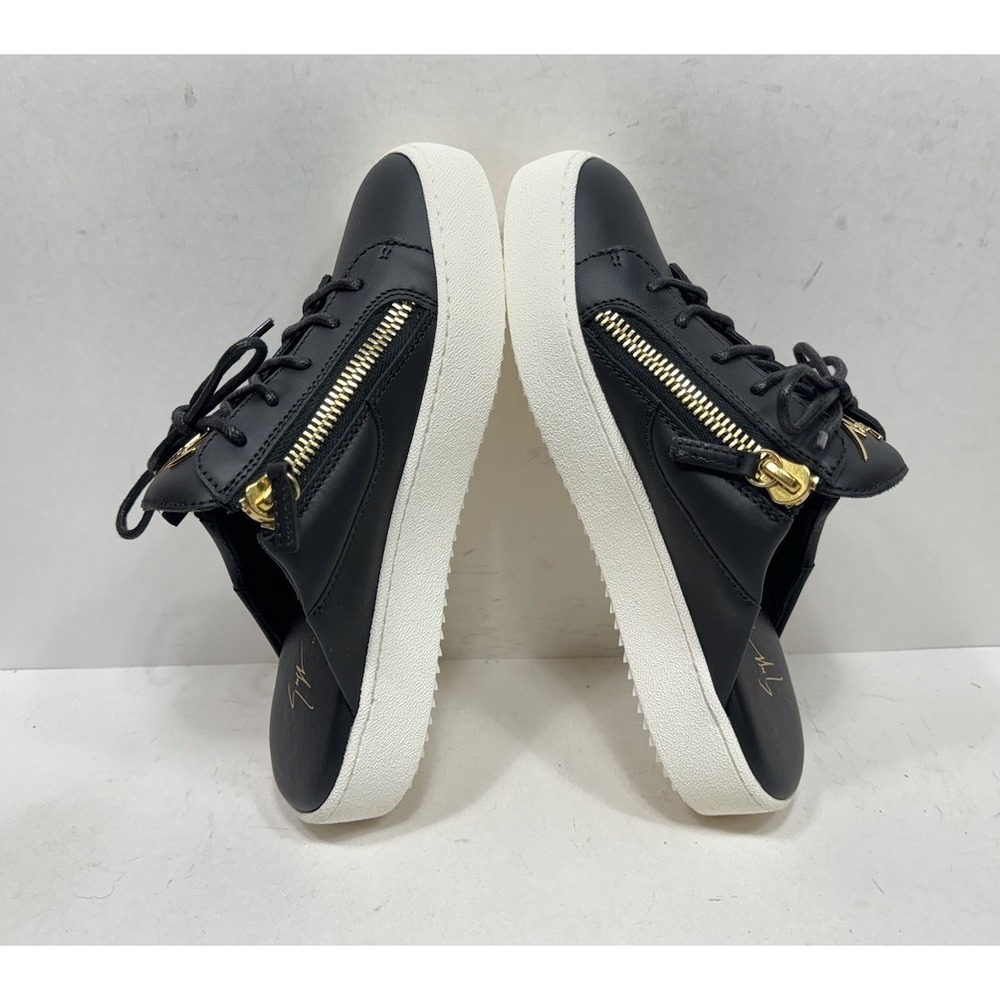 Giuseppe Zanotti Frankie Cut Mule Zip Sneakers Women's Size 9 / 39 Black Leather - Picture 5 of 7